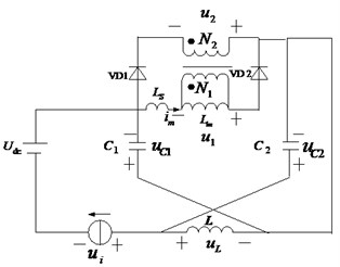 Equivalent circuit of this novel Z-source inverter indifferent states