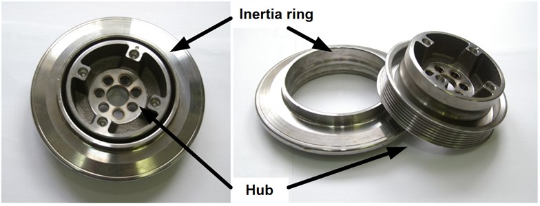 Rubber torsional vibration damper and its basic elements