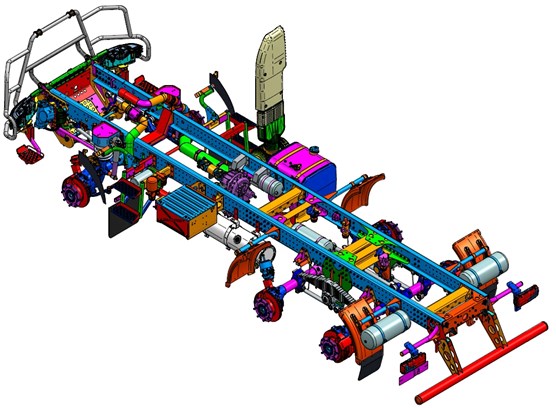 Sample suspension system of a special-purpose vehicle [23]