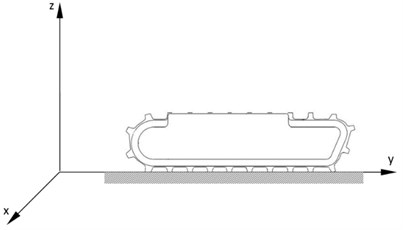 Track model: a) CAD Model, b) Simplified model