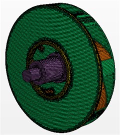 Mesh model of the centrifugal pump