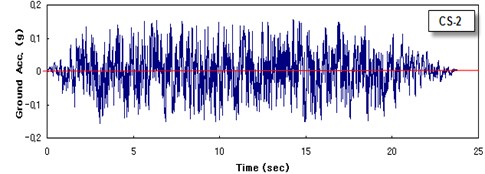 Artificial seismic wave used in analysis