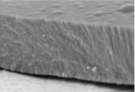 SEM cross-sectional images of the formed thin La1-xCaxNbO4-δ films:  a) x = 0.005, c) x = 0.025; and thin La1-xMgxNbO4-δ films: b) x = 0.005, d) x = 0.025