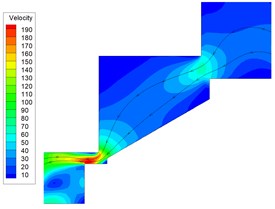 Two-phase flow simulated result for main poppet II