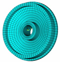 Wheel boundary element mesh
