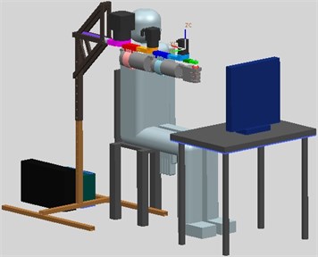 CAD model of ELISE robot for spastic  upper limb rehabilitation