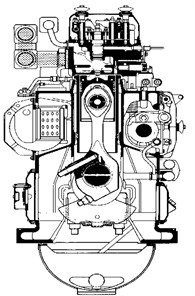 Cross-section and technical data of the SULZER 6AL 20/24 engine [1]
