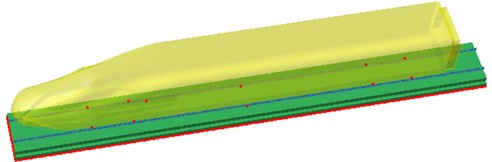 Computational model of radiation noises of rails