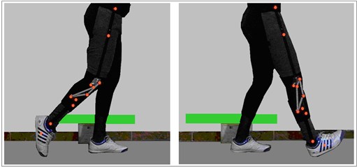Start and end of comfortable walking motion