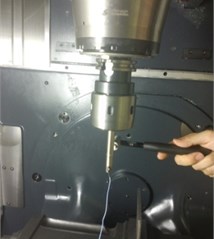 The modal test of cutter and thin-wall part