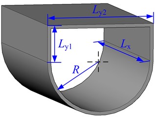 Geometry and notations  of a ship hull structure