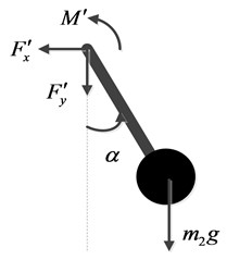 Force diagrams of  the internal pendulum mechanism