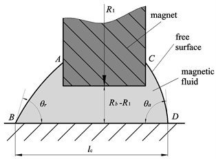 A mechanical model for analysis  of the flow of the magnetic fluid