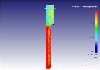 The extrusion stroke is 31 mm under the vibration extrusion