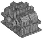 FEM models developed for the housing ribbing solutions subjected to preliminary studies