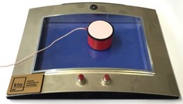 Two modifications of miniature tables with friction control between piezoelectric cylinder and frame: 1 – piezoelectric cylinder, 2 – table, 3 – sensor, 4 – electric motor with unbalanced rotor