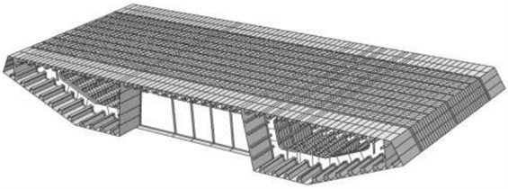Finite element model of steel-structure bridge (without struts)