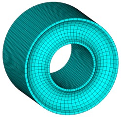 FE model of rubber element