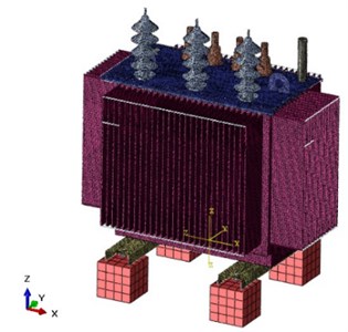 The finite element model  for the third case