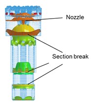 Propagation process of main impact stress wave in drill body