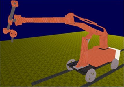 Virtual prototype system of shotcret robot (work posture)