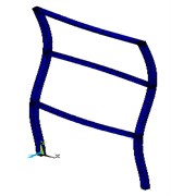The first five modes of the structure according to the ANSYS software