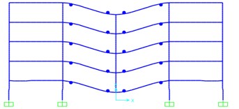 Plastic hinge result of frames