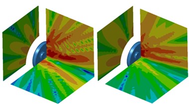 Contours for the radiation noise of wheels under radial and normal loads