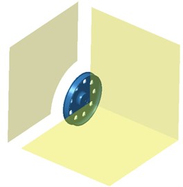 Boundary element model of wheels with 9 holes