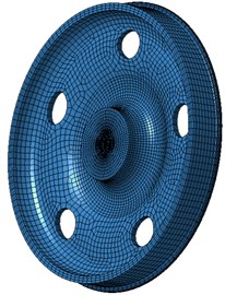 Boundary element model of wheels with ellipse holes
