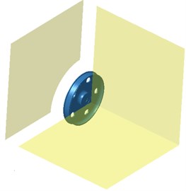 Boundary element model of wheels with ellipse holes