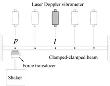 Shaker + laser doppler vibrometer measurement