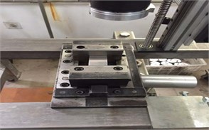 Experimental setup: a) clamping, b) spring back measurement before laser, c) laser irritation,  d) spring back measurement after laser