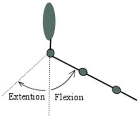 a), b) Shoulder and c) elbow motions that participants needed to perform during  the experiment: adduction, abduction, flexion, and extension