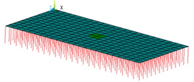 The simulated model for interlayer damage of the ballastless track