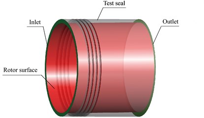 Three dimensional model of experimental labyrinth seal