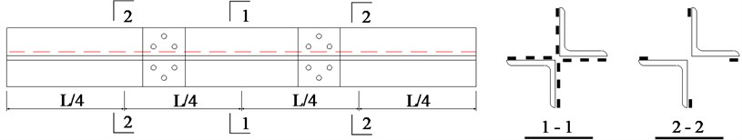 Arrangement of strain gauges in core member