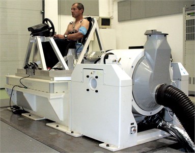Test bench for whole-body vibration simulation