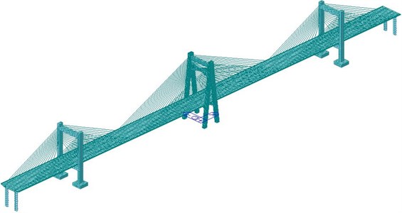 Finite element model of the long-span bridge