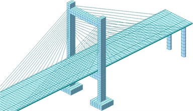 Finite element model of local structures of the long-span bridge