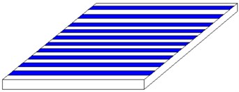 Laminated plate with different laying angles