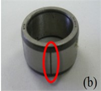 Bearing defects: a) outer race defect, b) inner race defect, c) rolling defect