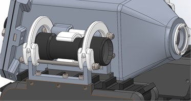 CAD model of the track suspension