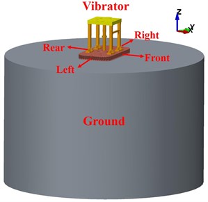 Geometry model of vibrator-ground
