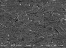 The SEM of fuel spray nozzle channel after abrasive flow machining in different machining time