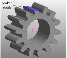 Establishment of planetary gear with broken tooth