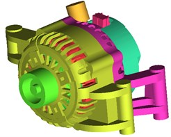 Geometric model of vehicle alternators