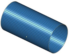 Acoustic boundary element model of cylinder