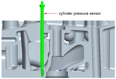 Installation of cylinder pressure sensor on cylinder head