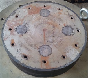 Lead rubber bearing in the test